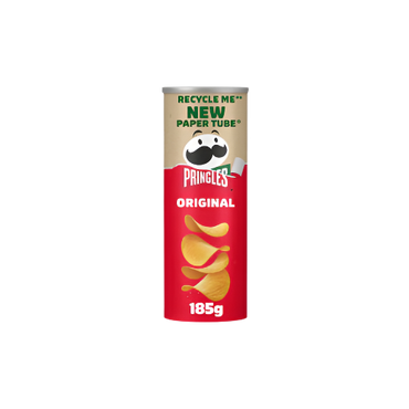 Pringles Original Sharing Crisps 185g – Crispy and Crunchy Potato Chips